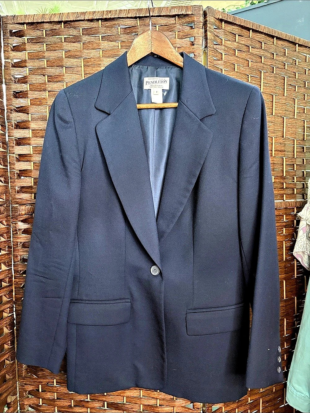 Vintage Pendleton Virgin Wool Single-Button Blazer